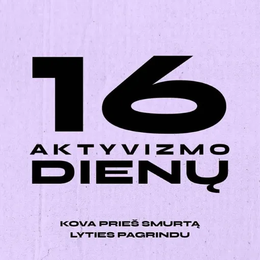 16 aktyvizmo dienų: kova prieš smurtą lyties pagrindu